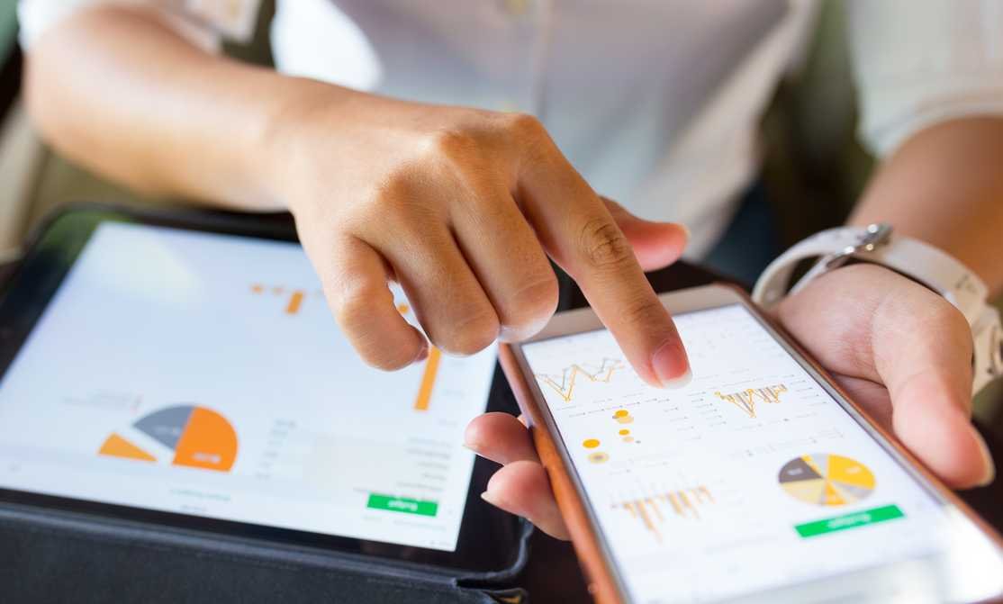 Investing app on a phone